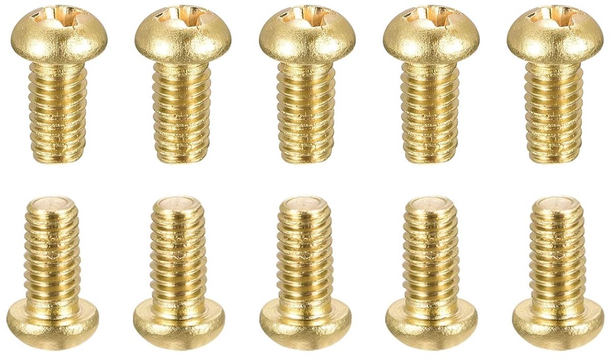 Machine Schroeven M4 x 8mm - Messing Pan Hoofd - 36 Stuks - Ideaal voor de Machinebouw - ShopVlot