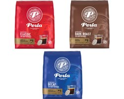 Perla Decaf Dark Roast Classic Compatibel met Senseo - Multipack - 108 (3x36) Koffiepads
