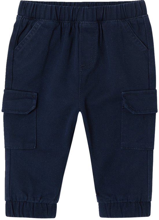 Babybroek in keperstof marineblauw