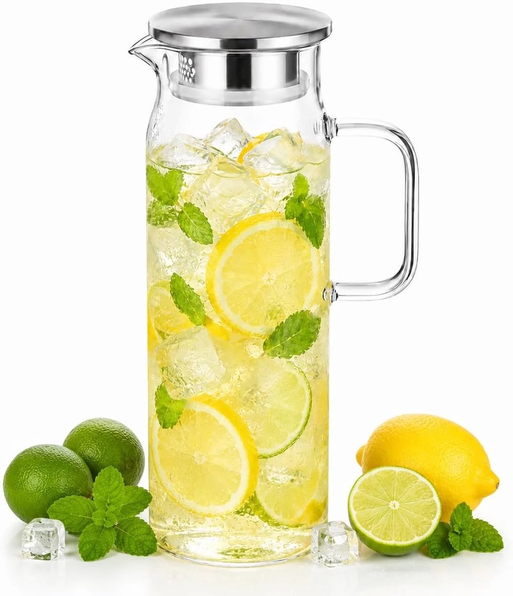 Wilmax England Thermo Glass - Kan - 1500 ml - RVS Deksel