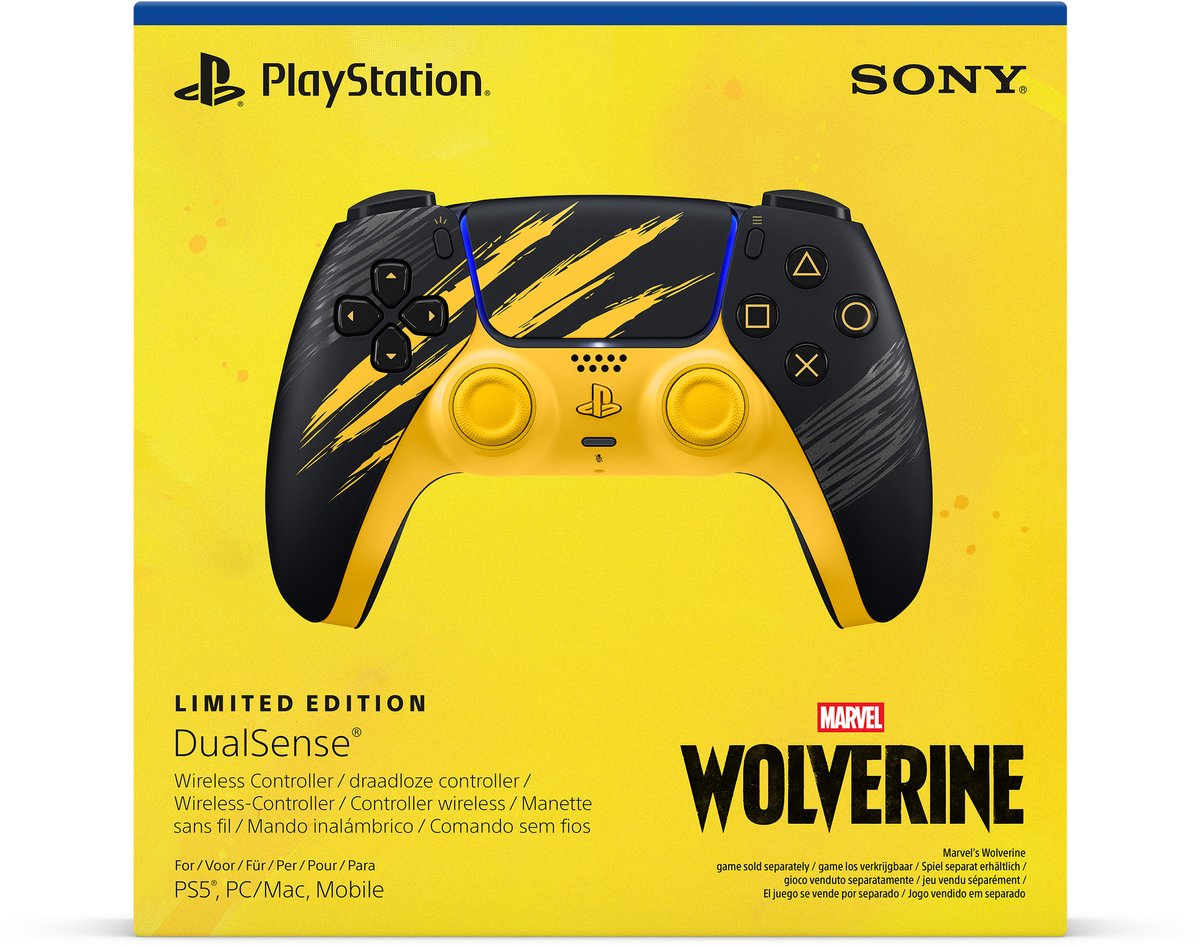 Sony PS5 DualSense Draadloze Controller – Marvel's Wolverine Limited Edition thumbnail 3