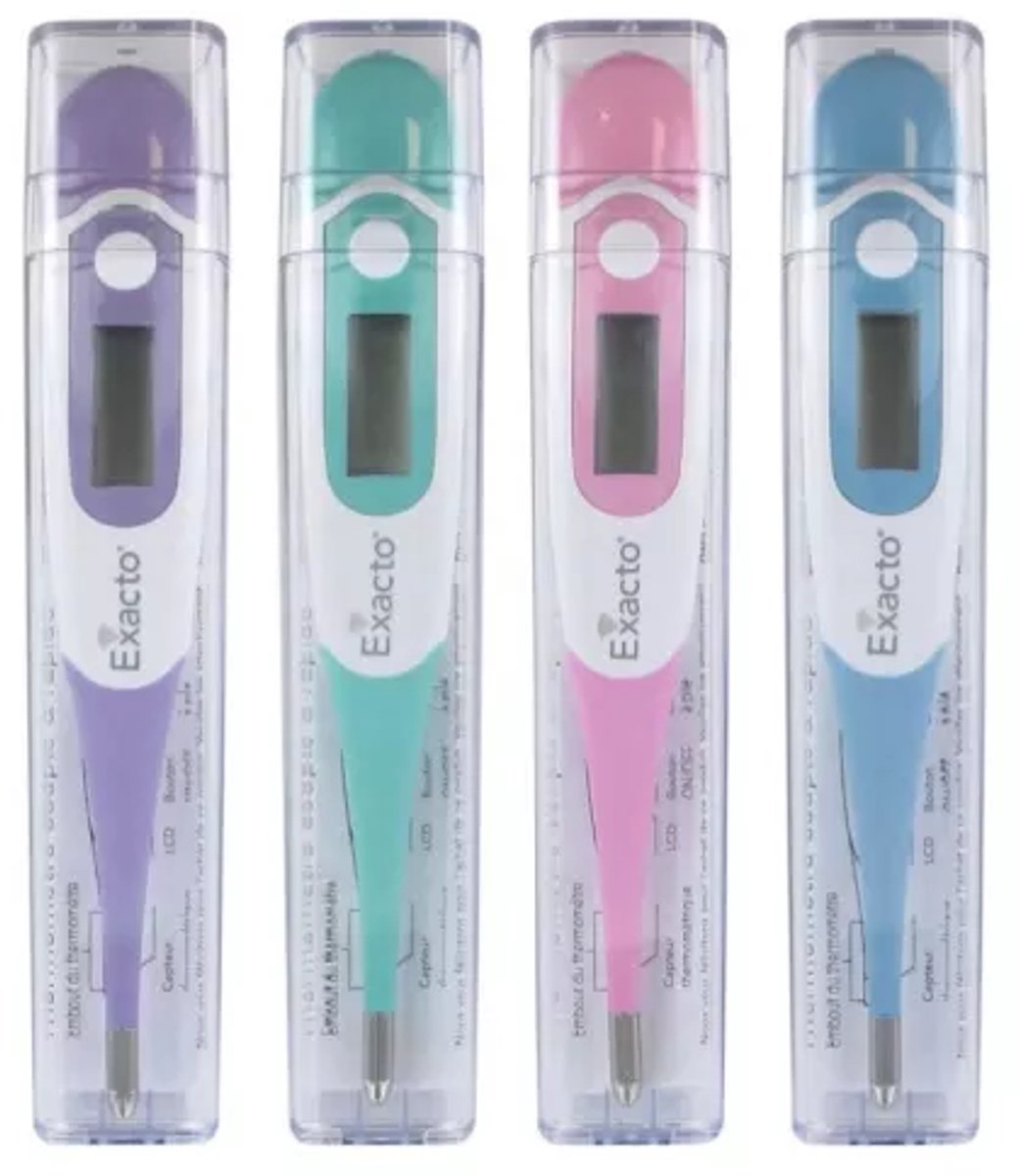 BioSynex - Snelle Thermometer - Baby en Volwassenen - Roze - Flexibele Punt - Oraal Rectaal en Oksel