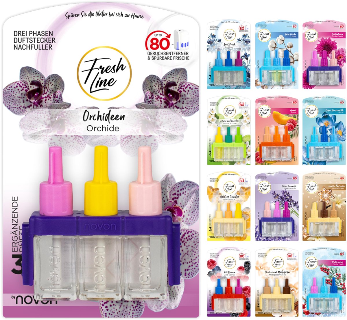 FRESH LINE® Geurstekker navulling 1-pack (3x7ml) – 3-fasenwisseling – comp. naar 3 VOLUTION – luchtverfrisser – 6 - ShopVlot