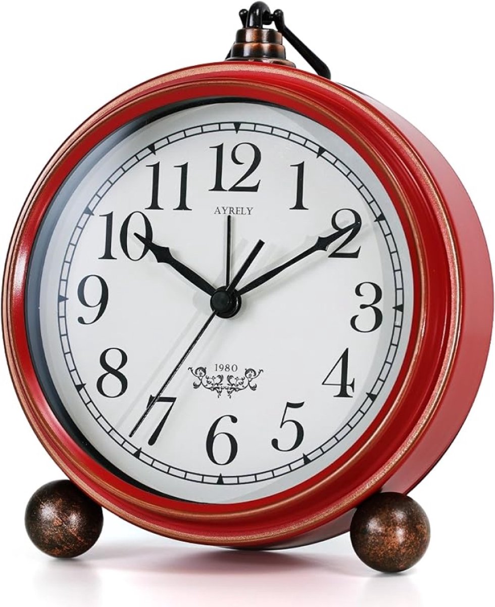 Vintage Analoge Wekker 13,5 cm Stil Batterij Alarm Metalen Klok Decoratie