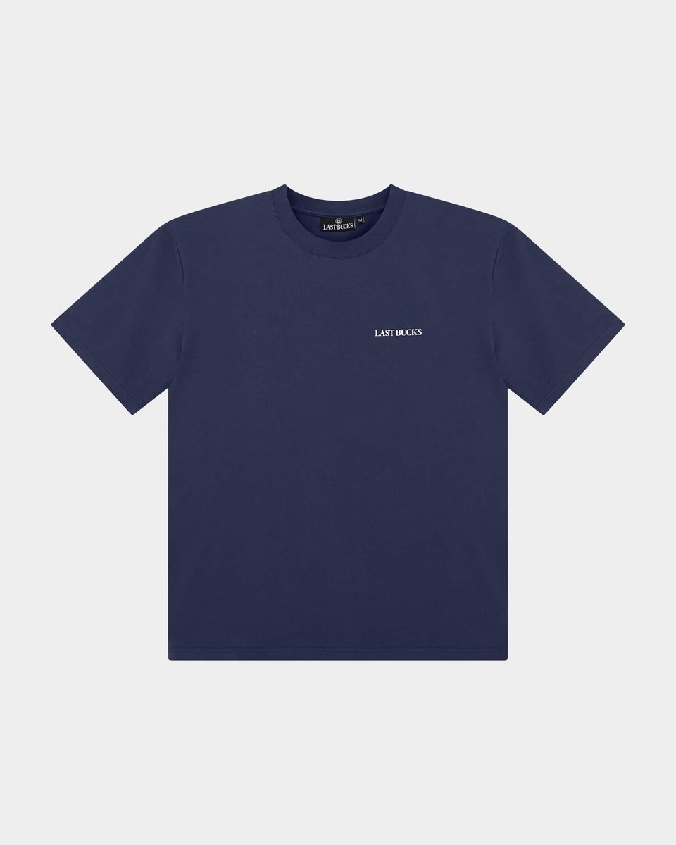Last Bucks - Capital Tee - Heren T-shirt - Donkerblauw - Maat L - Regular Fit