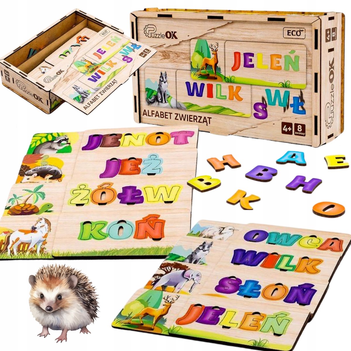Houten Alfabet Puzzel met Dieren - Educatief Speelgoed voor Kinderen