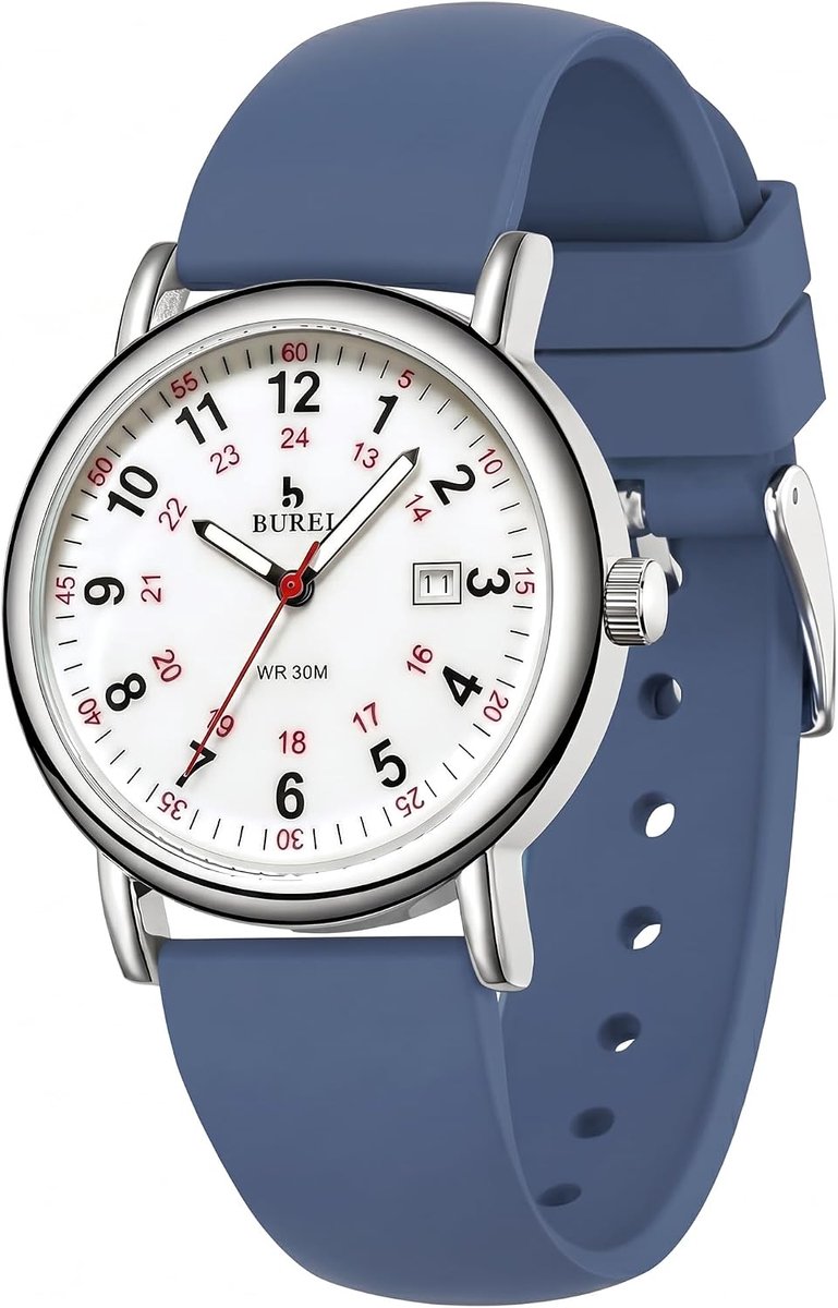 Horloge voor verpleegkundige - waterdicht - kleurrijk siliconen - eenvoudig afleesbaar - ShopVlot