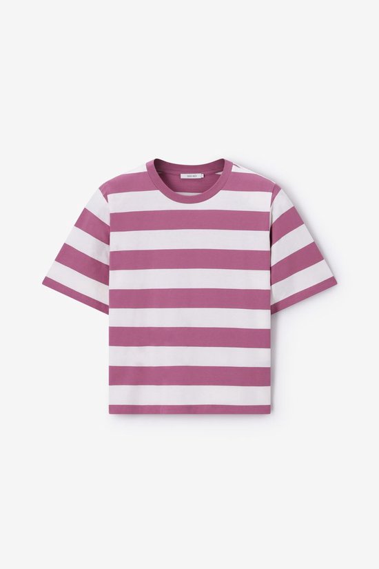 Paarse Gestreept T-shirt