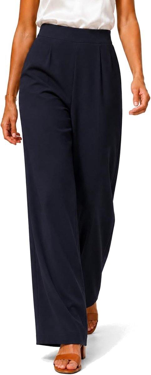 Van Der Rich ® - Slip-on pants with two pockets, elastic waistband on the back - women - ShopVlot