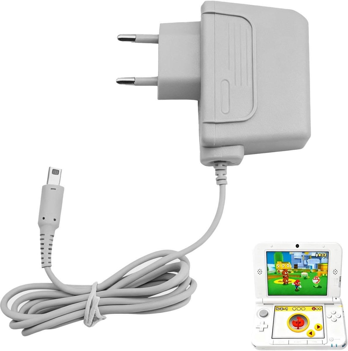 Universal Charger for 3DS, Charging Adapter 100-240V with 1.1m Cable, Compatible with New 3DS, 3DS XL, 2DS, DSi and - ShopVlot