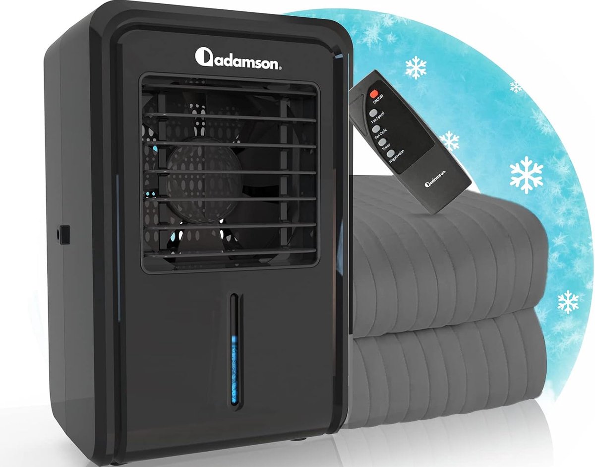 Adamson B10 Cooling Machine for Double Bed, 190 x 100 cm, Cooling, 100% Cotton, Air Conditioned Mattress Ideal for - ShopVlot
