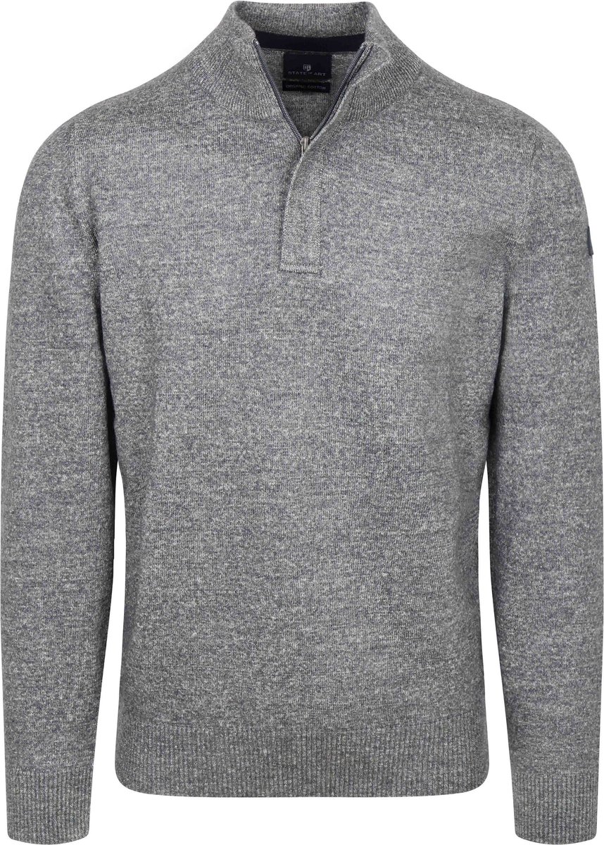 State Of Art Pullover Sportzip Donkerblauw - Maat L - Heren - Pullovers