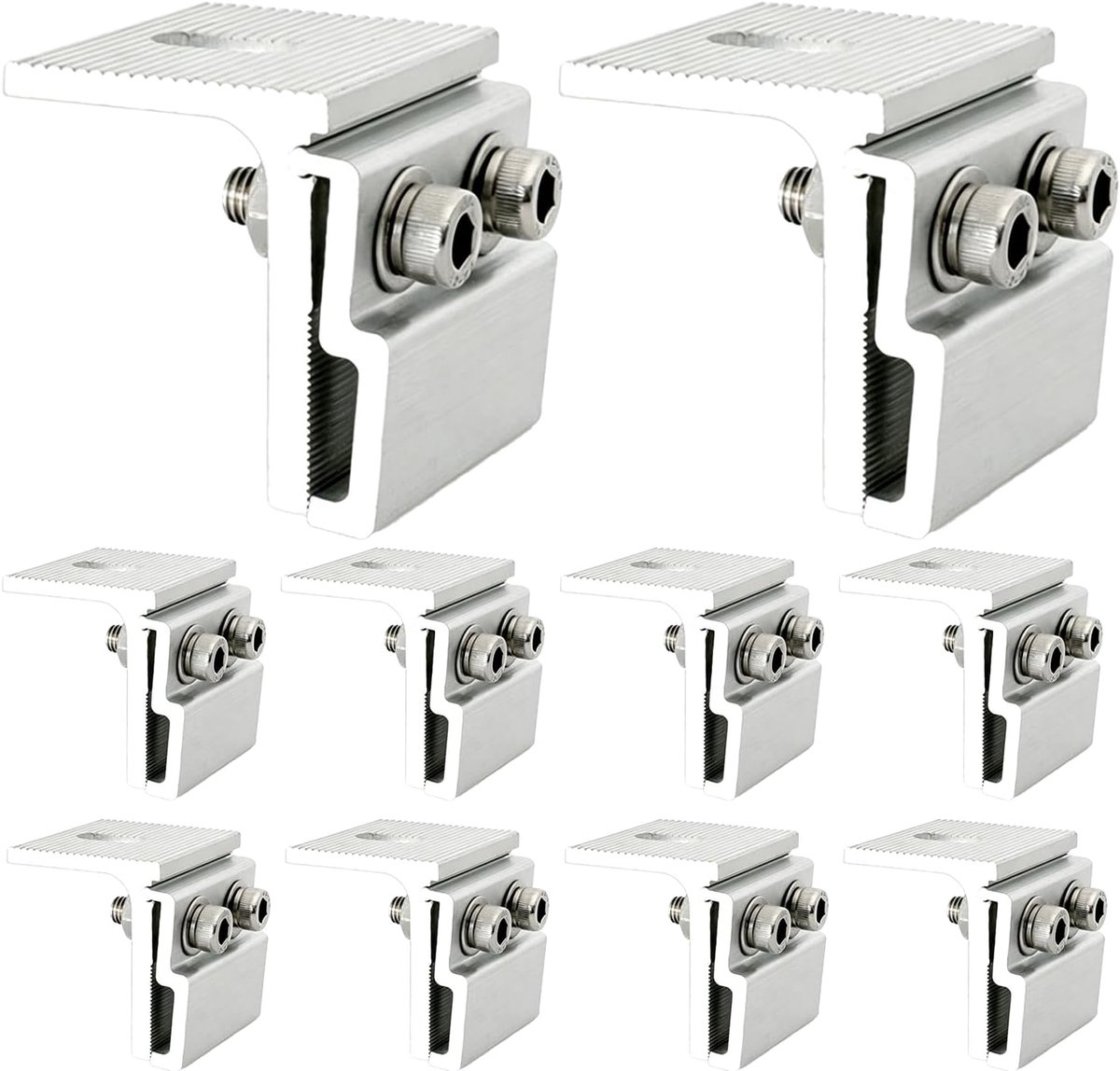 10 stuks zonnepaneelhouders voor staande vouwdaken, montageset van aluminiumlegering voor Angleville-daken - ShopVlot