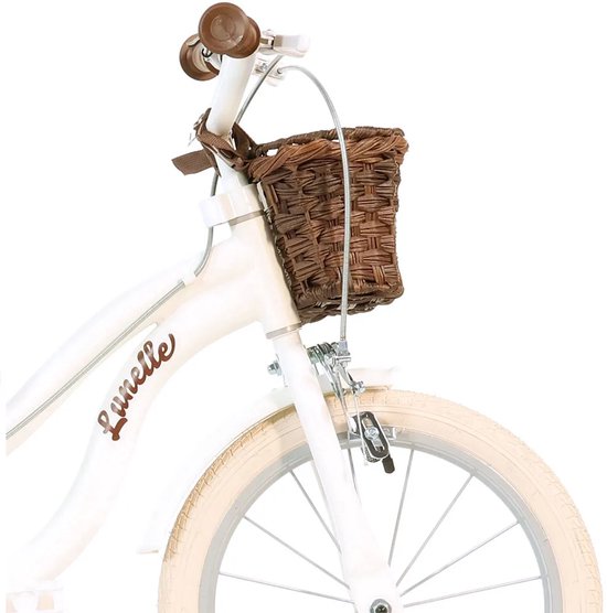 Dino Bikes Retro Kinderfiets 16 Inch Wit met Zijwieltjes - Meisjesfiets 4-7 Jaar van Dino Bikes — afbeelding 5
