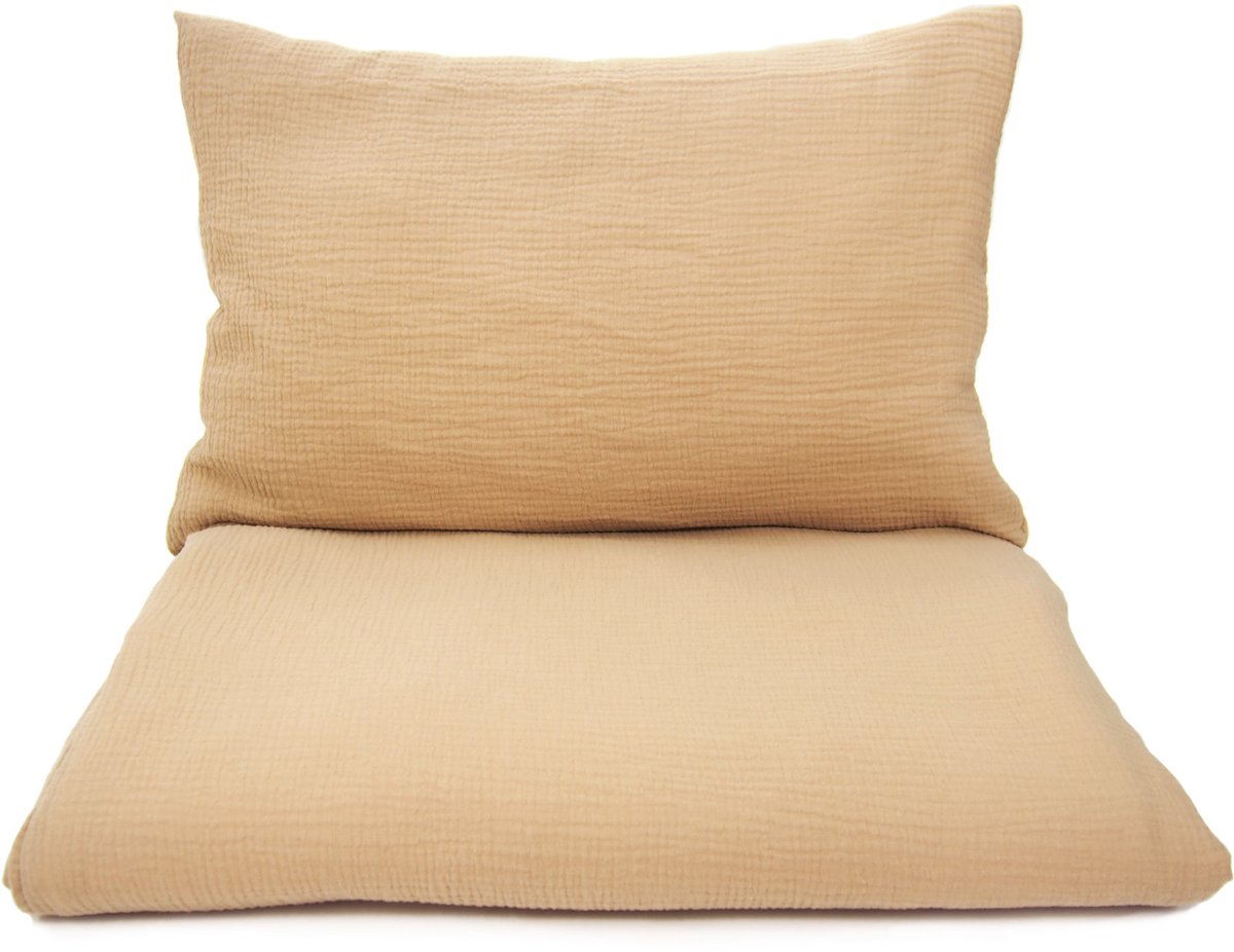 Premium Katoenen Muslin Beddengoed Set 135x100cm - Coffee