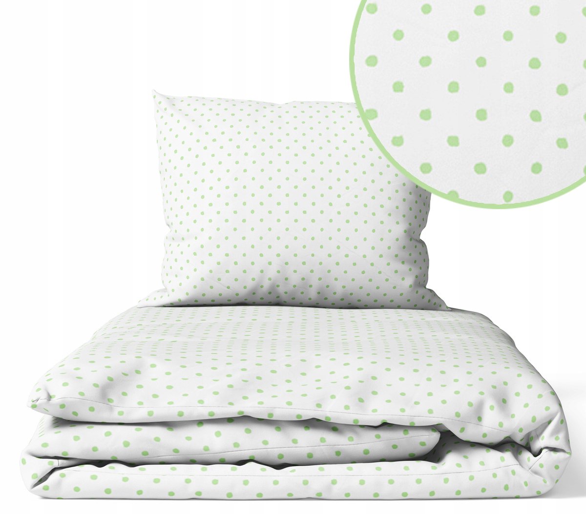 Kinderbeddengoed 2-delig 160x100cm Katoen Groene Stippen