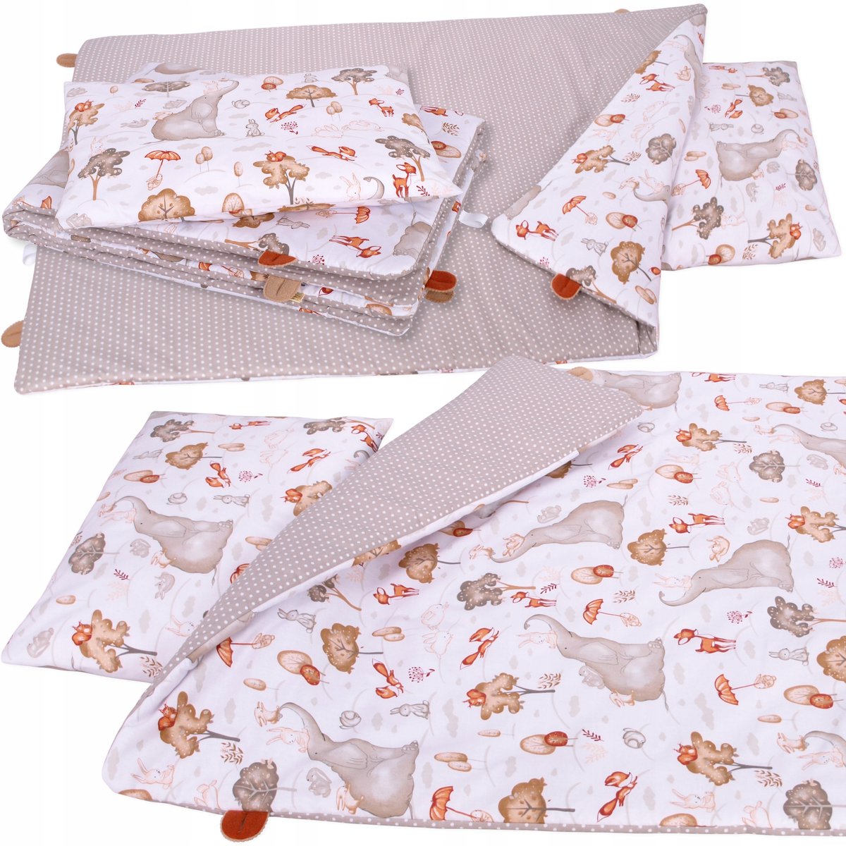 BOBO Kinderledikant set 3-delig 100x135 cm met vulling