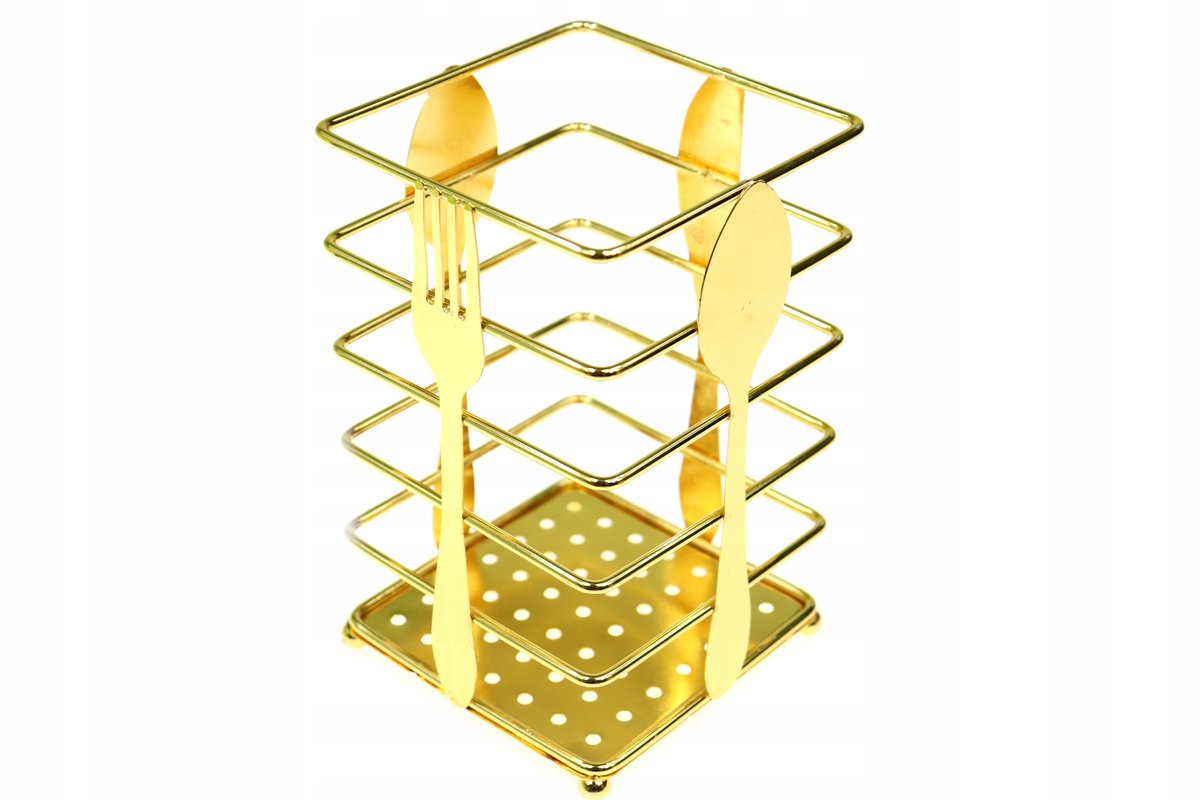 Merkloze Gouden Bestekhouder - Stijlvolle Keuken Organizer