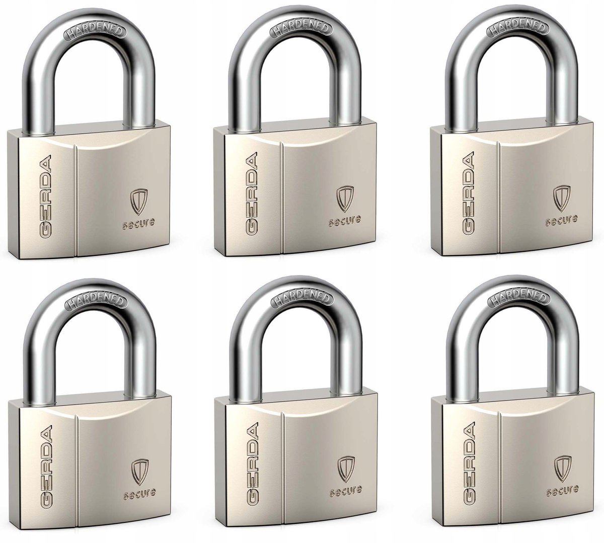 Gerda KSWS40 Hangsloten - 6 stuks met sleutelsysteem