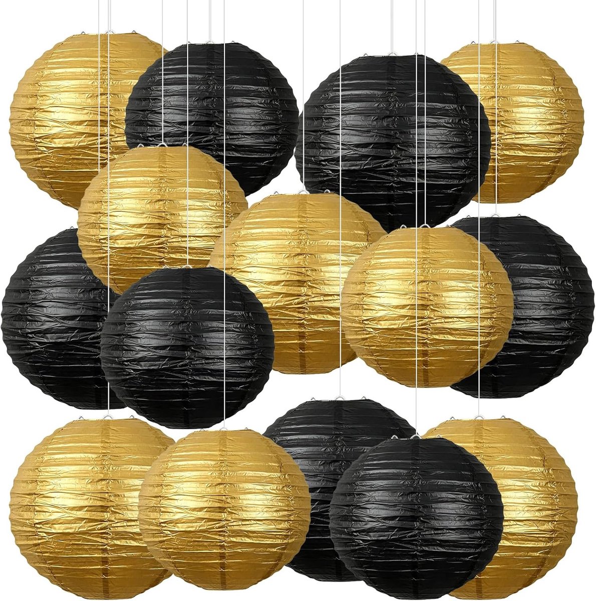 15 stuks Papieren lantaarn, Hangende Ronde Papieren Lantaarns - ShopVlot