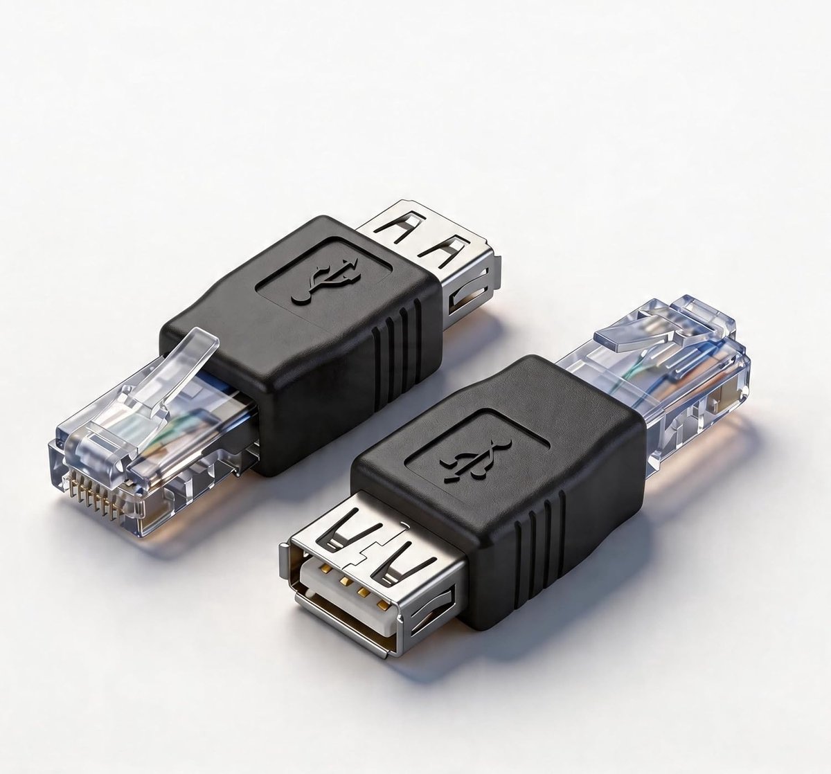 RJ45 naar USB Ethernet Converter Adapter - 2 Pack - Mannelijk naar Vrouwelijk - ShopVlot