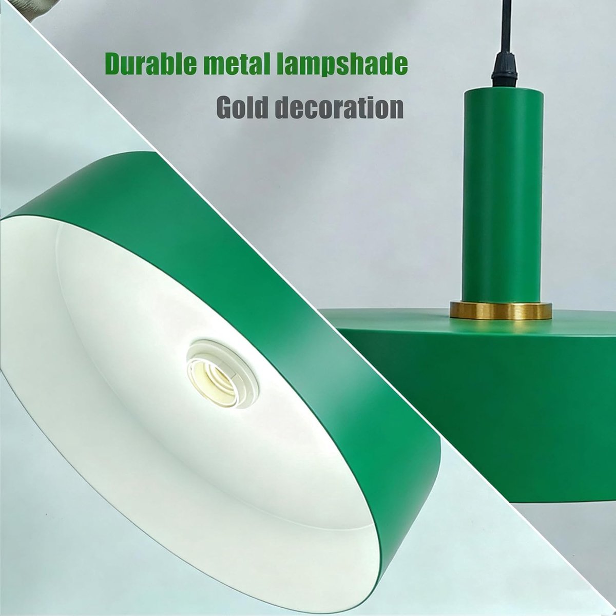 Hanglamp 30cm - Metaal met gouden accenten - Verstelbare hoogte - Modern industrieel voor woonkamer - ShopVlot