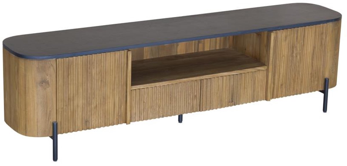 Tower Living Tv-meubel Palazzo - Naturel/Zwart Hout - 200x45x55cm
