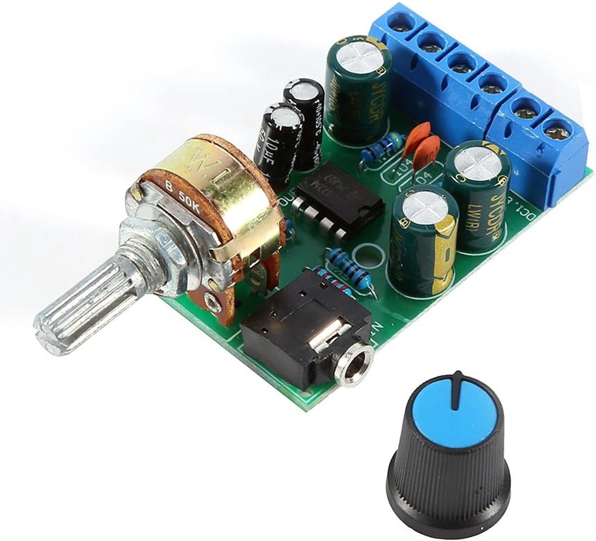 Versterker 2 kanalen - 3.5mm AUX audio amp board module - breed spanningsbereik - eenvoudig volume instellen - ShopVlot