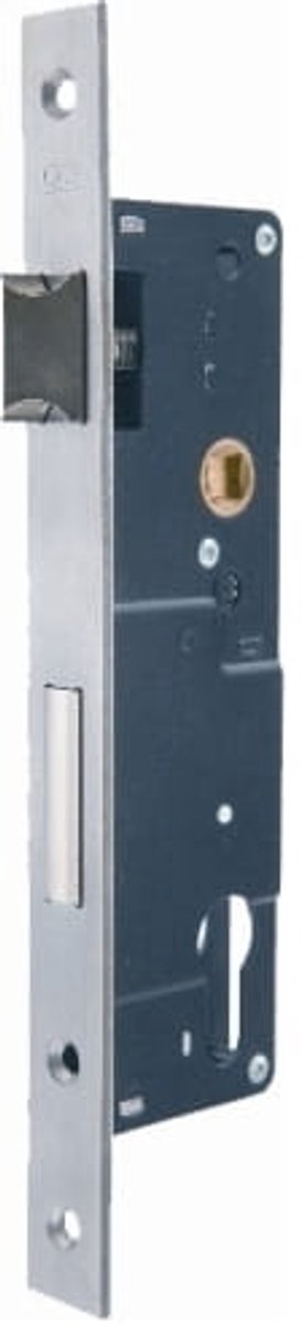 Merkloos Inbouwslot Smal 90x35mm - Zilverkleurig