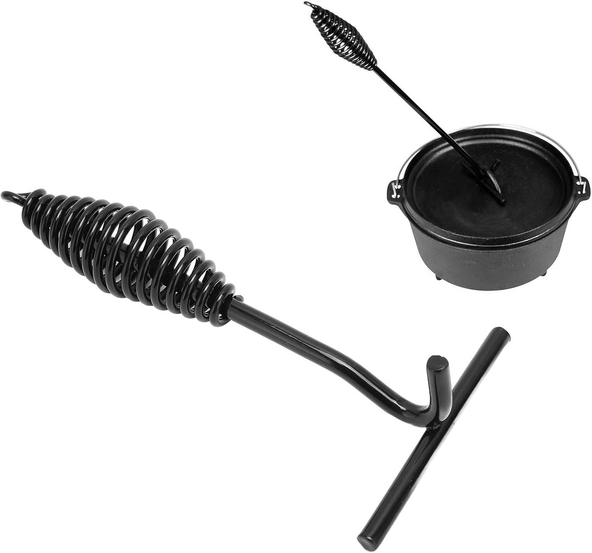 Deksellifter voor Dutch oven 19,5 cm - met spiraalgreep - veilig gebruik - ideaal voor kamperen - ShopVlot