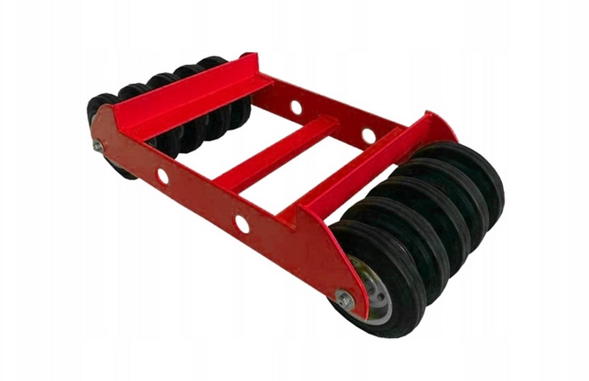 Transportrol 1500kg Rood - Metalen/Rubberen Wielen 16cm