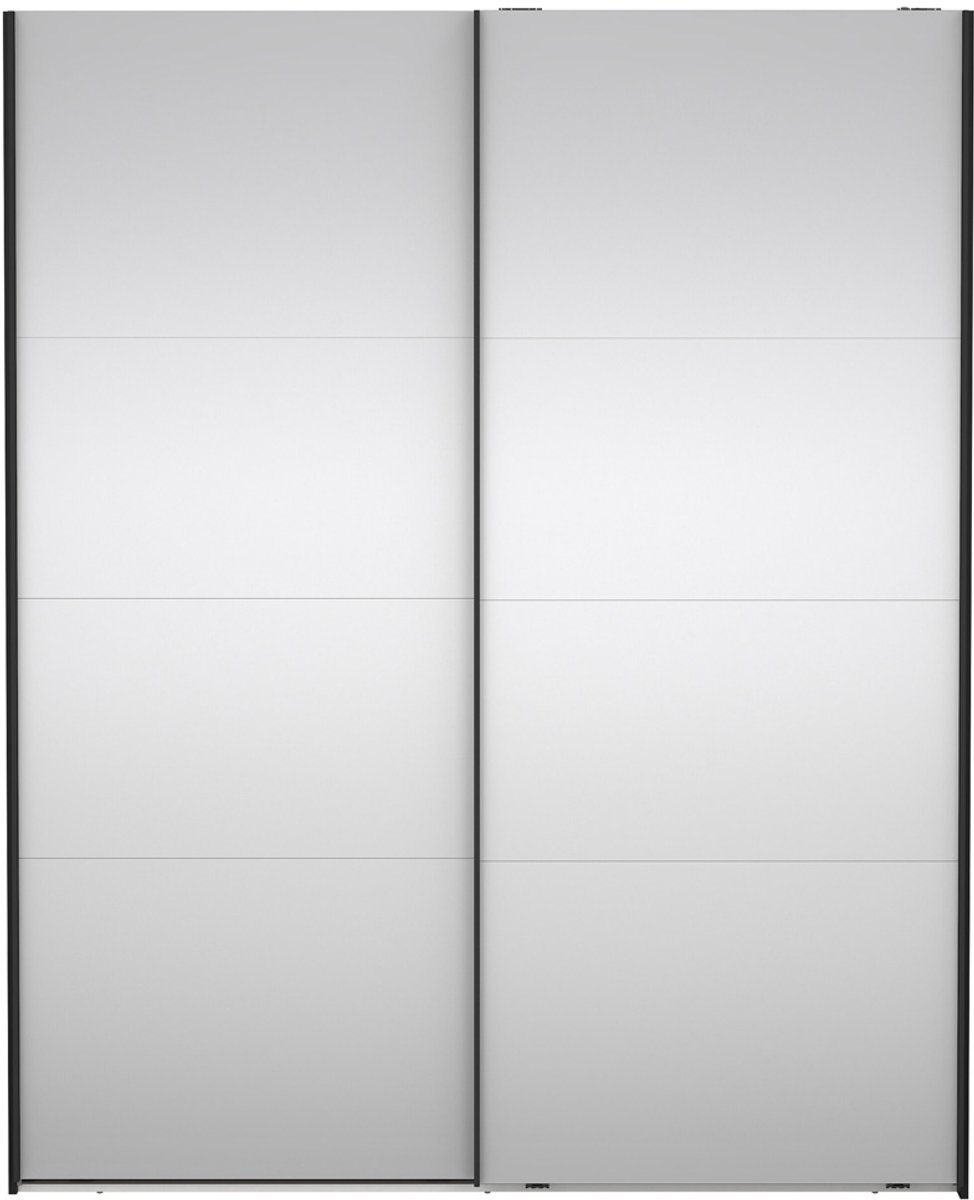 Giga Living Kledingkast Catania - Zwart - Incl. Spiegel - 179x67x220cm