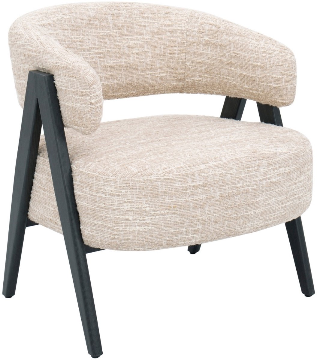 DÉJA Living Fauteuil Fly - Beige/Zwart - 67x64x72cm