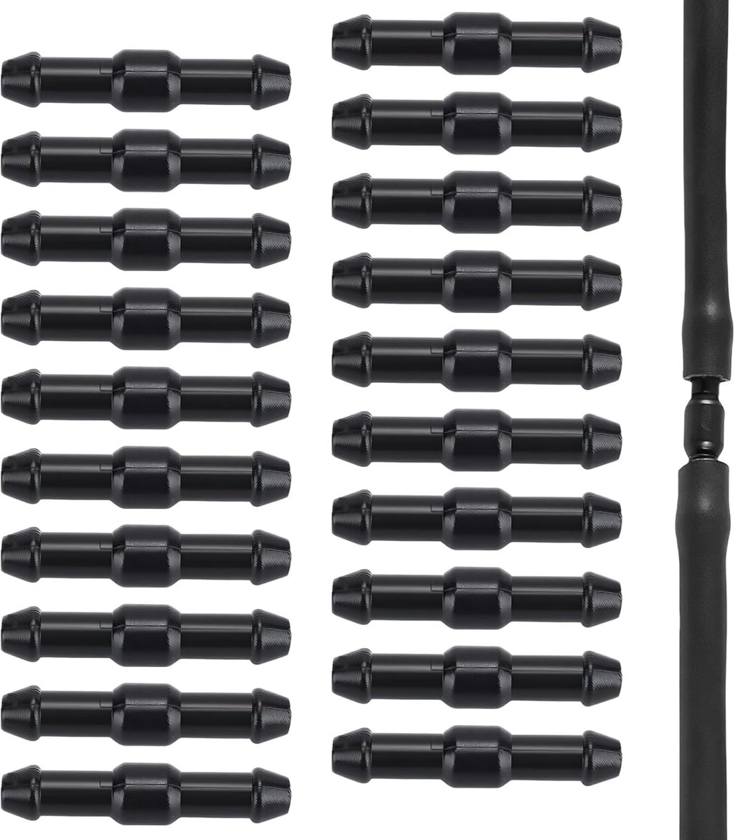 Windschermwasinstallatie slangverbindingen - 20 Stuks zwart rubber - Universele lekvrije koppelingen - ShopVlot