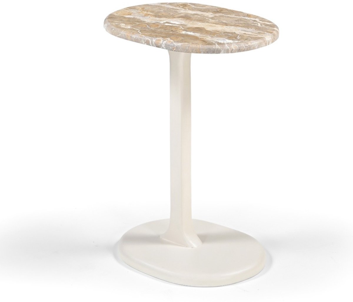 DÉJA Living Bijzettafel Jurva - Beige/Marmer - 40x30x55cm
