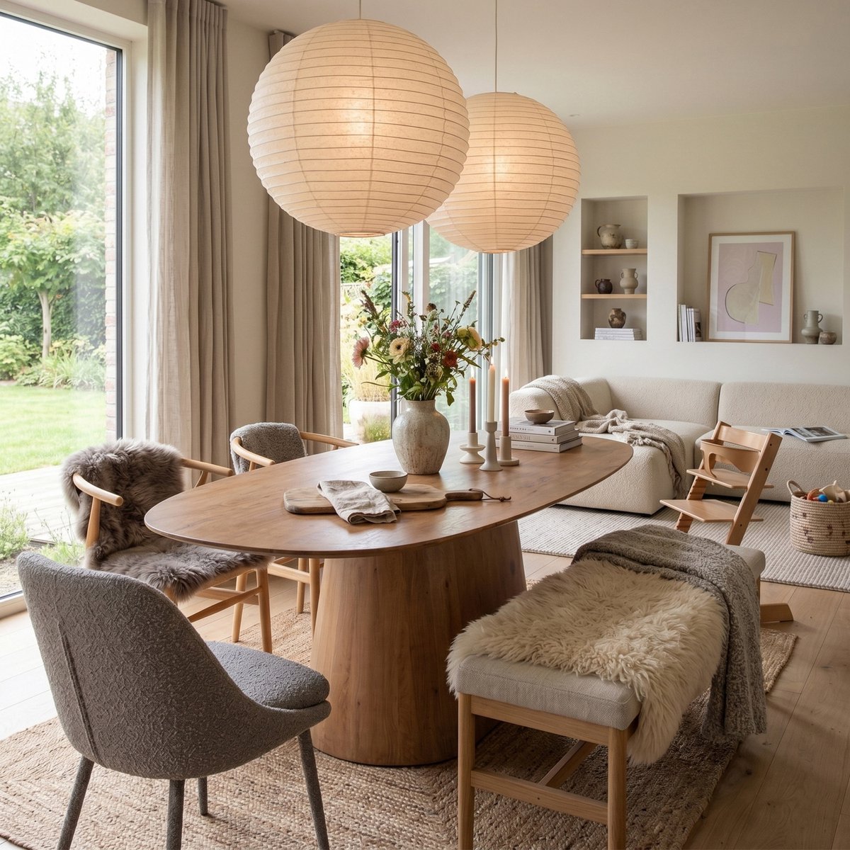 Giga Meubel Eettafel Stijn - Deens Ovaal - Mangohout - 180cm