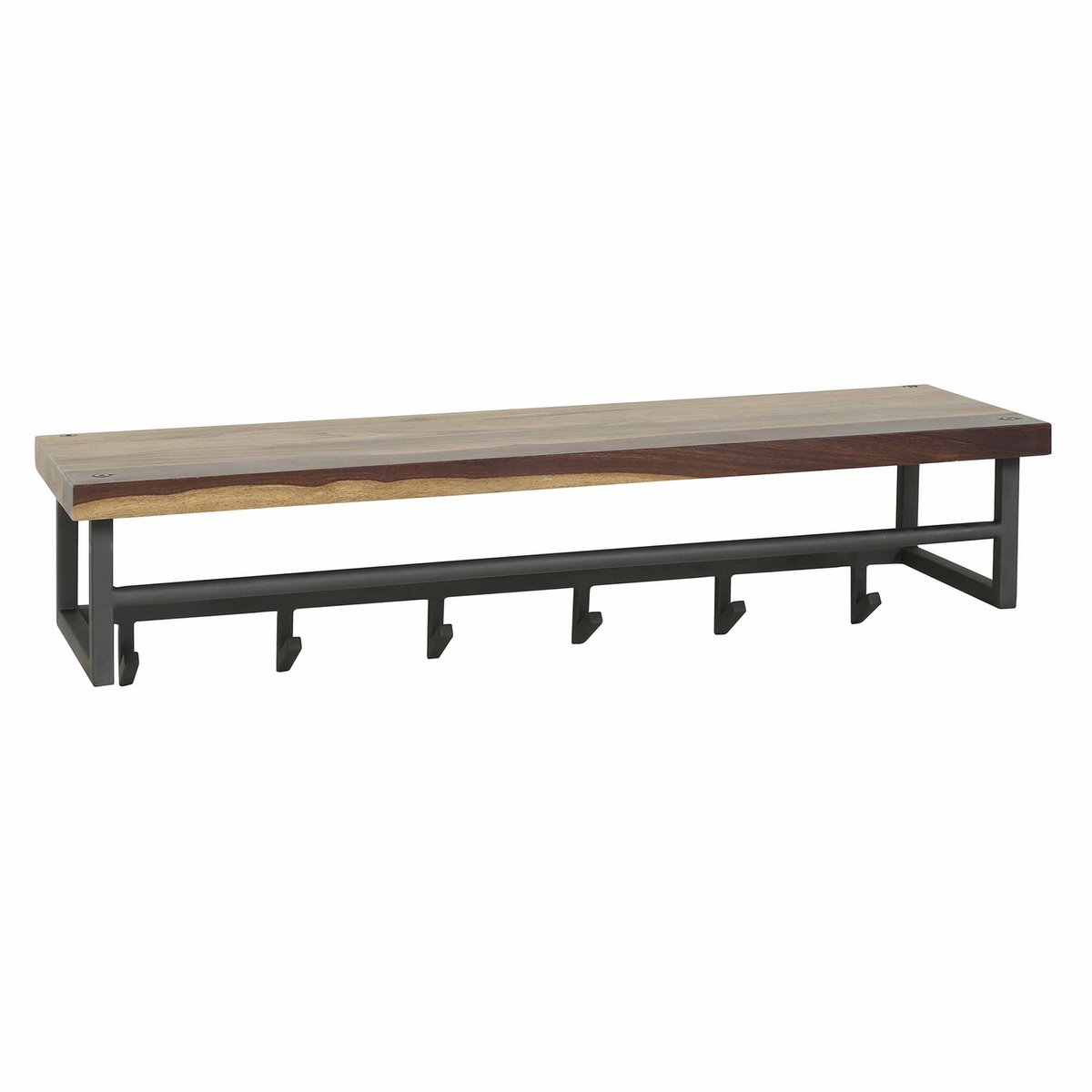 Giga Meubel Kapstok Daytona - Naturel Hout - 6 Haken - 100x30x27cm