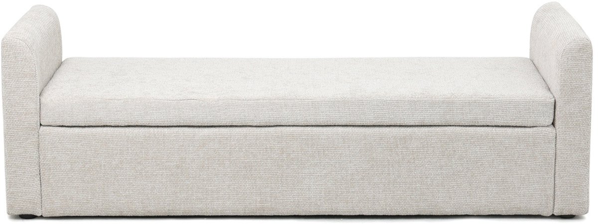 Giga Meubel Opbergbank Calvin - Stof Beige - 2 Zitplekken - 151x45x50cm