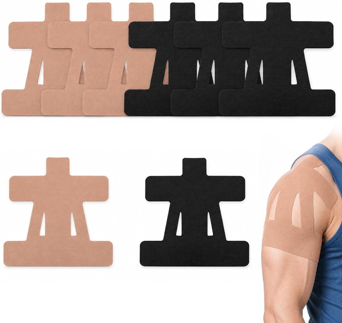 Kinesiologietape waterdicht - elastisch - spierbescherming - eenvoudig aan te brengen - ShopVlot