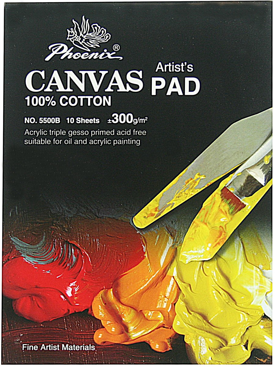 Schilderblok canvas 10 vellen 300g 22x30cm, gegrond