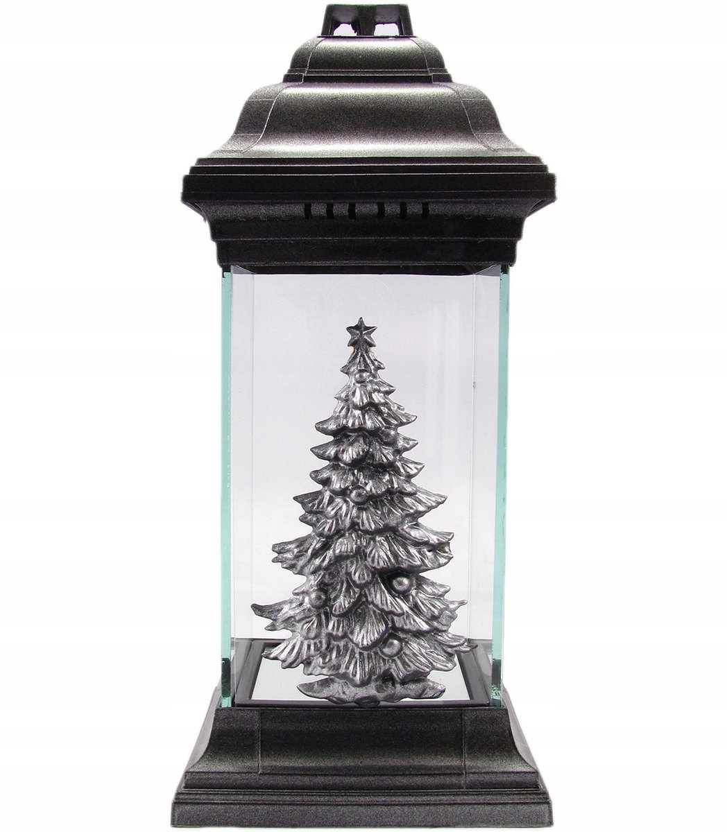 Grote Kerst Znicz Kapelletje Zilver - 31cm Hoog