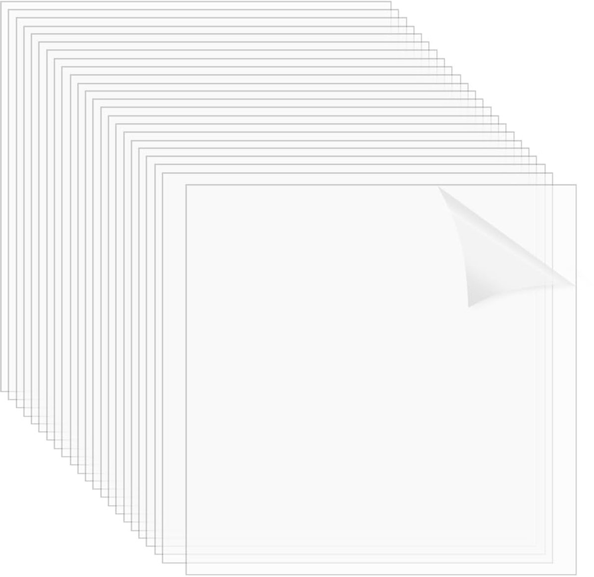 Polycarbonaat platen 200x200 mm - transparant - 30 stuks - ideaal voor knutselprojecten - ShopVlot