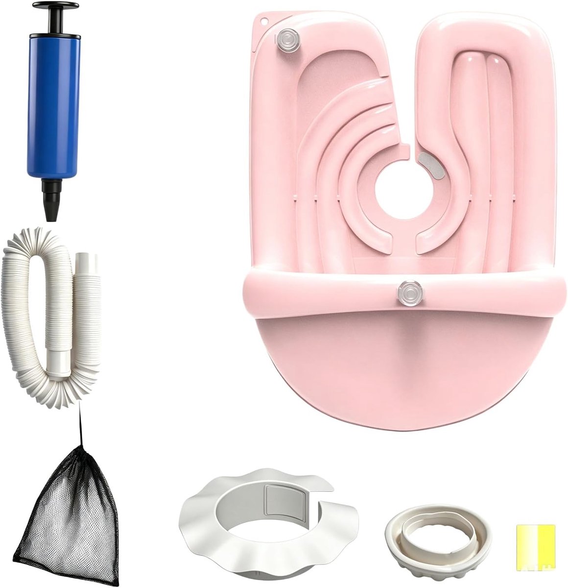 Opvouwbare haarwasbak - opblaasbaar PVC - ergonomisch design - ideaal voor ouderen en zwangere vrouwen - ShopVlot