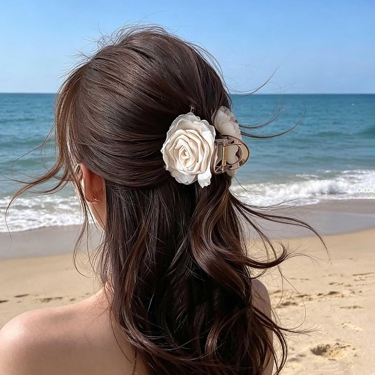 Haarspelden 7,6 cm - Stof rozen - Sterke grip - Elegante haaraccessoires voor bruiloft - ShopVlot
