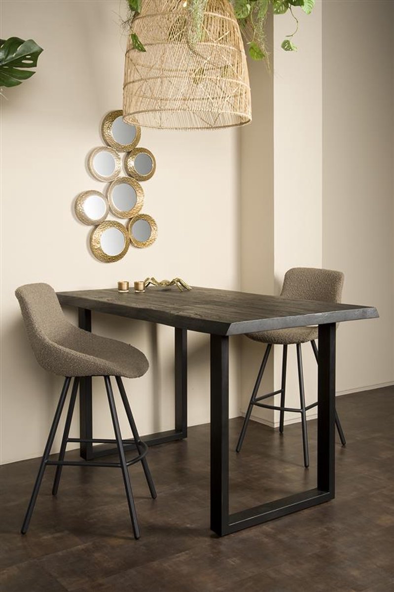 Tower Living Bartafel Ultimo - Rechthoek Zwart Hout - 140x90x95cm