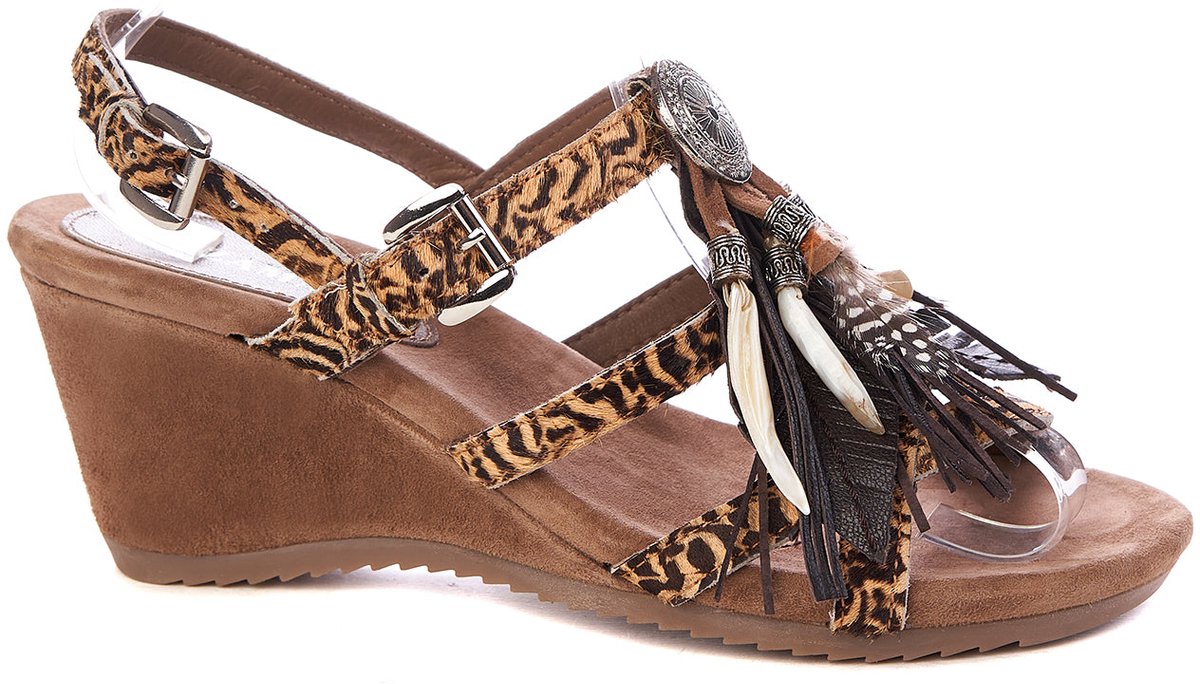 Lazamani sandalen natuurlijk leer 38 Multicolor