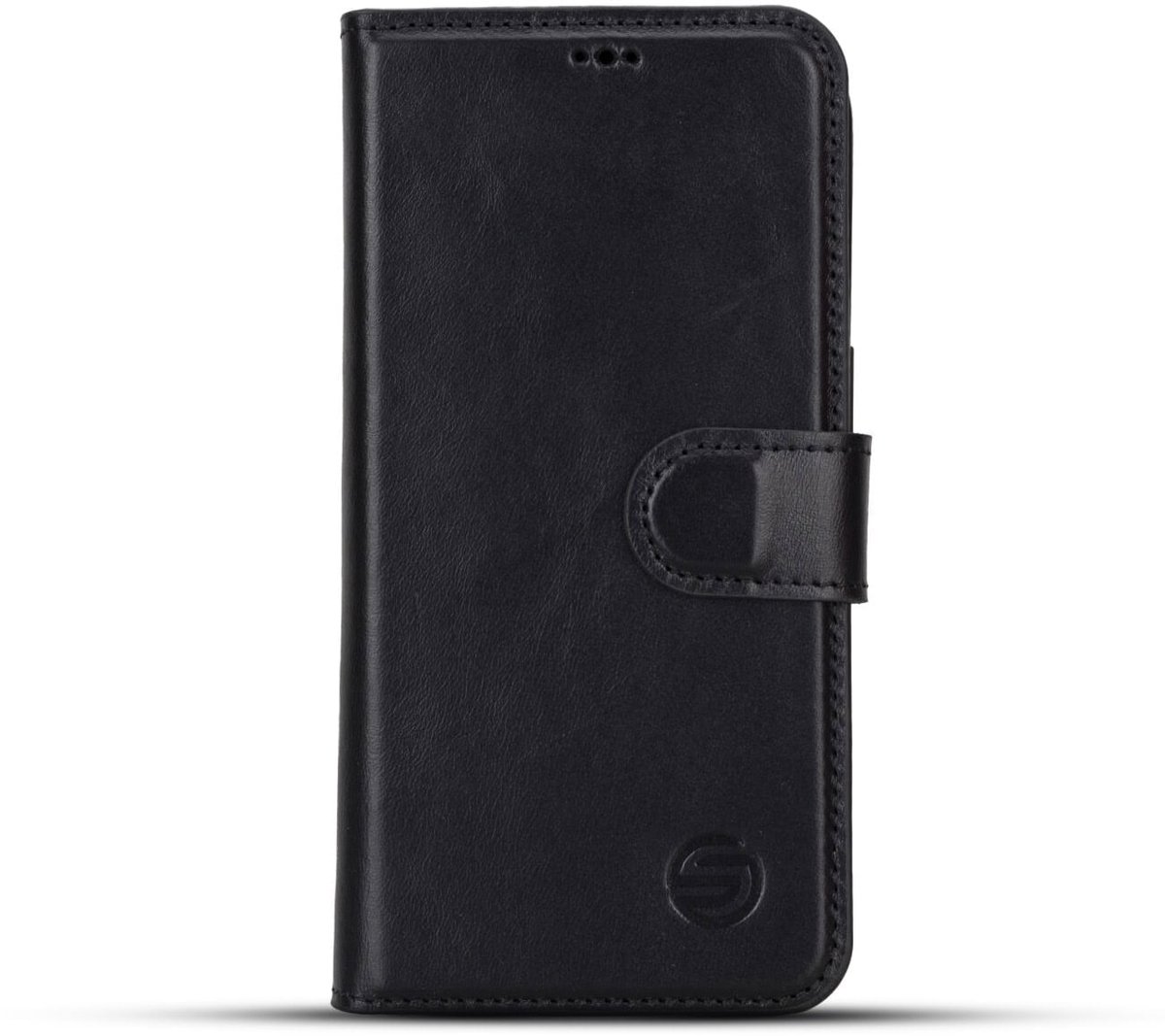 Solidenz geschikt voor Samsung Galaxy A37 bookcase - Echt leer - Zwart