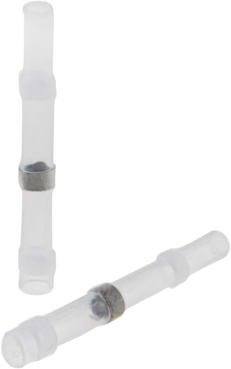 Solder connectors 0.25-0.35 mm² - hot shrink butt connectors - wit - voor veilige draadverbindingen - ShopVlot