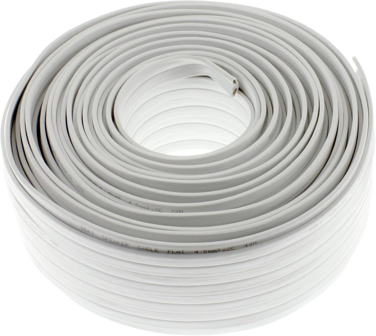 Speakerkabel 50 m - vlak - CCA - hoge flexibiliteit - ShopVlot
