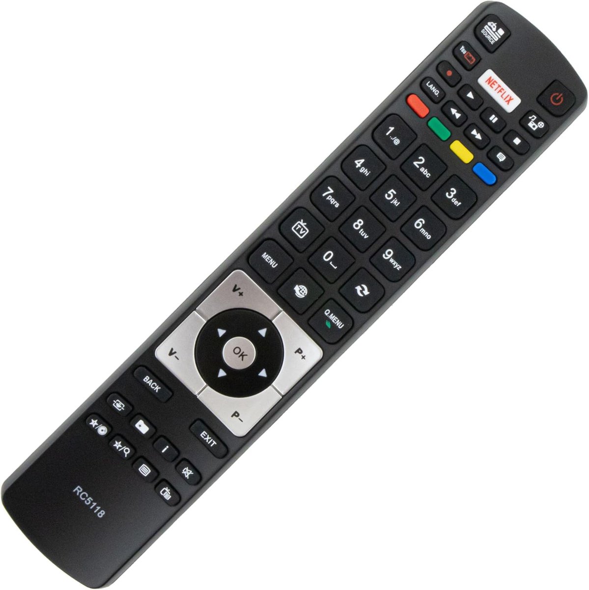 Vervangende afstandsbediening - geschikt voor Telefunken RC5118 - gebruiksvriendelijk - direct inzetbaar - ShopVlot